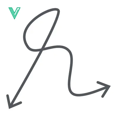 Curved Arrow Symbol with Two Directions
