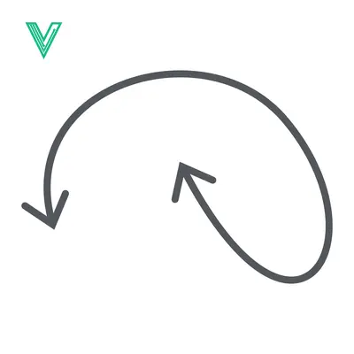 Premium design asset: Curved Arrow Symbol Indicating Direction and Movement