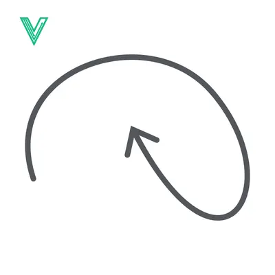 Simple Arrow Icon in a Curved Line