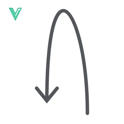 Simple Hand Drawn Downward Arrow Icon