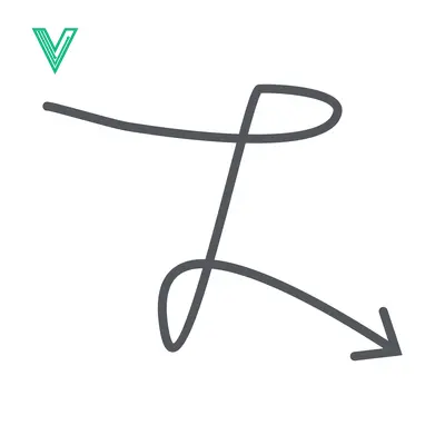 Aset premium populer: Hand drawn arrow symbol with loop and curve