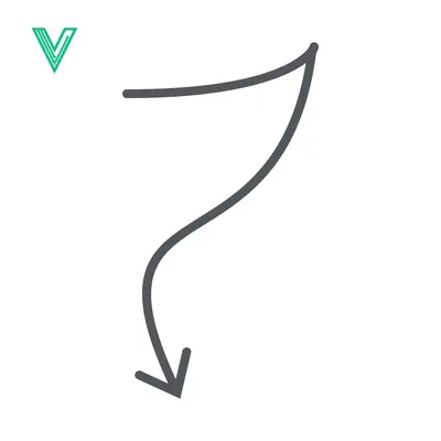 Hand Drawn Arrow Symbol Pointing Downwards
