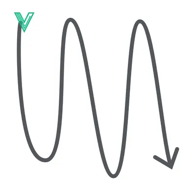 Aset premium populer: Simple Wavy Line Arrow Illustration