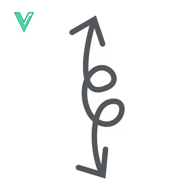 Stylized Arrow Symbol with Swirls