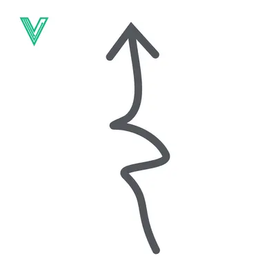 Aset premium populer: Hand Drawn Wavy Arrow Pointing Upwards