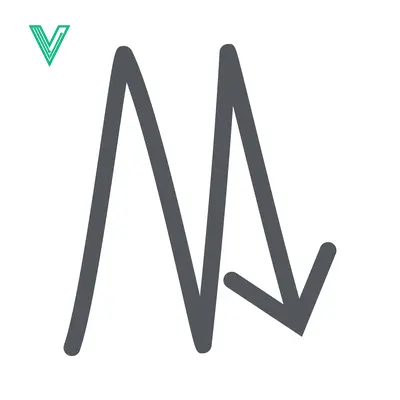 Abstract Arrow Downward Trend Graphic