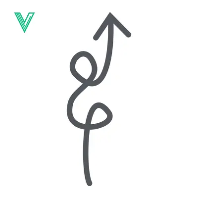 Hand Drawn Arrow Symbol with Swirls and Curves