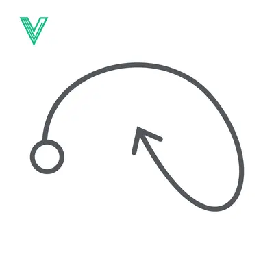 Simple Arrow Curve with Circle Icon