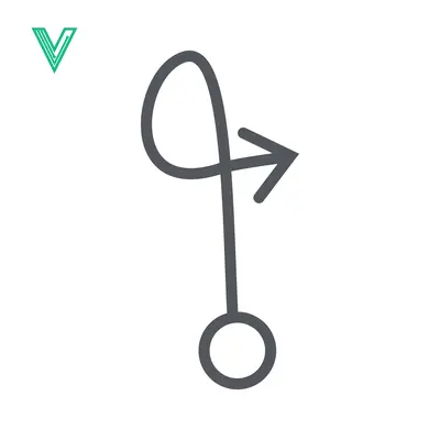 Aset desain premium: Abstract Arrow Symbol with Loop and Circle