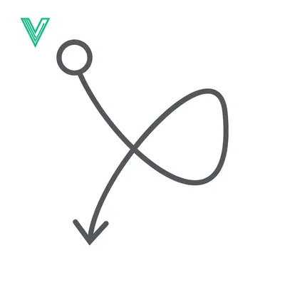 Simple Hand Drawn Arrow Loop with Circle