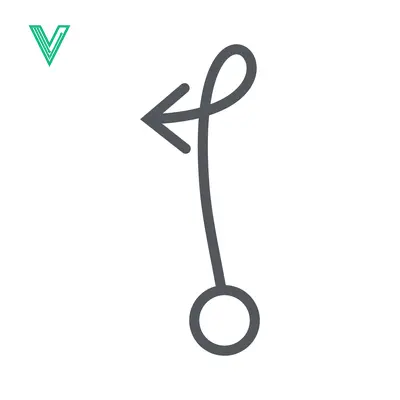 Abstract Arrow Symbol with Loop and Circle