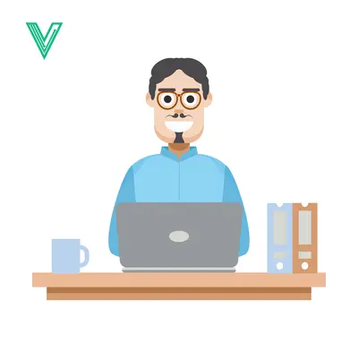 Man Working on Laptop at Desk with Coffee and Files