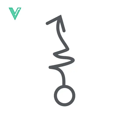 Simple Line Art Arrow Symbol with Circle Base