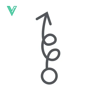 Simple Spiral Arrow Graphic Design Element