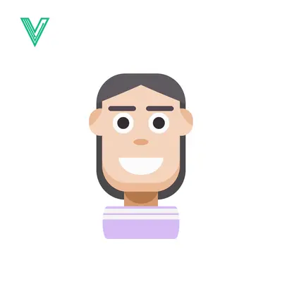 Aset premium populer: Flat Design Cartoon Character Portrait Illustration