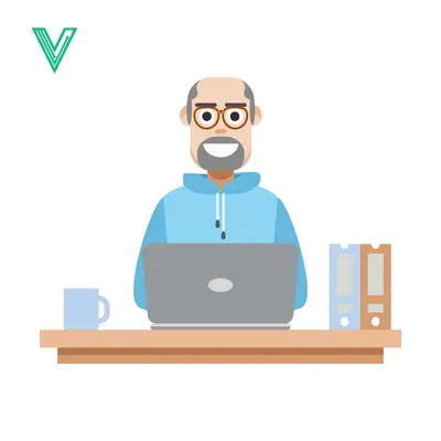 Bald Man Working on Laptop at Desk