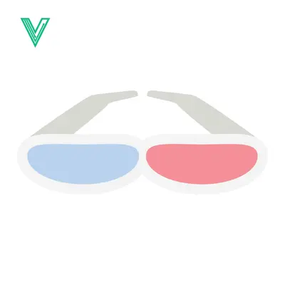 Aset premium populer: 3D Glasses Icon Minimalist Design