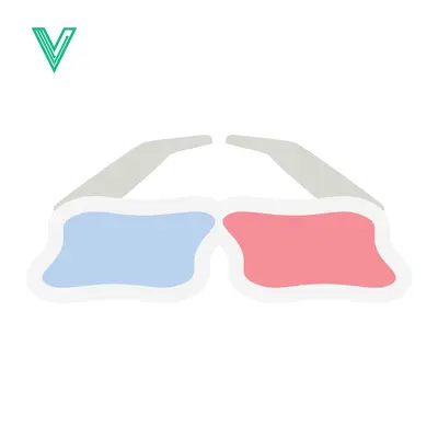 3D Glasses Icon Vector Illustration