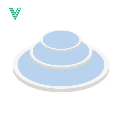 Three Tiered Circular Platform with Light Blue Color