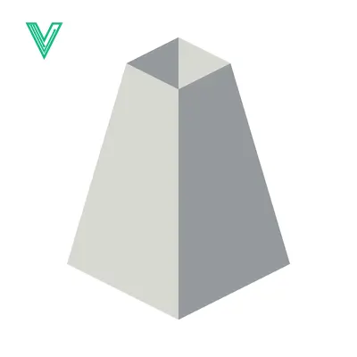 Geometric Pyramid Shape Icon Vector Illustration