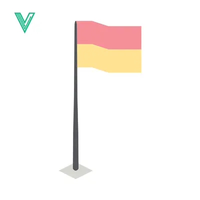 Red and Yellow Flag on Pole