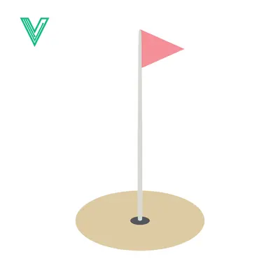 Golf Hole Flag and Sand Trap Icon