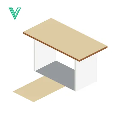 Minimalist Isometric Bus Stop Shelter with Shadow