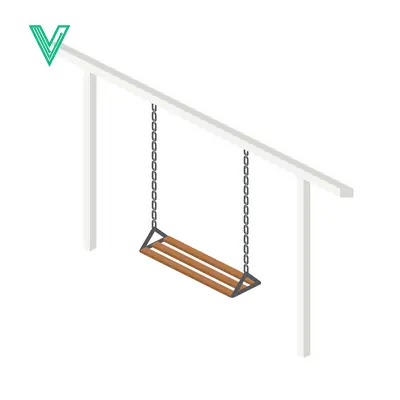 Modern Wooden Swing Set for Outdoor Recreation