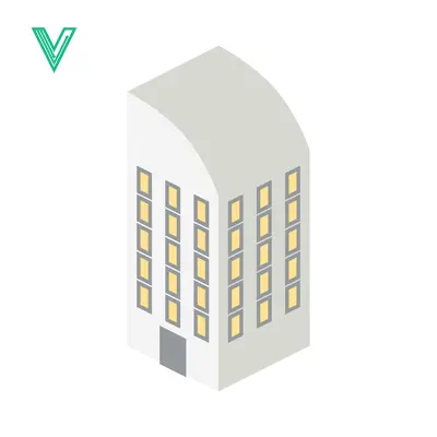 Modern Apartment Building Isometric View