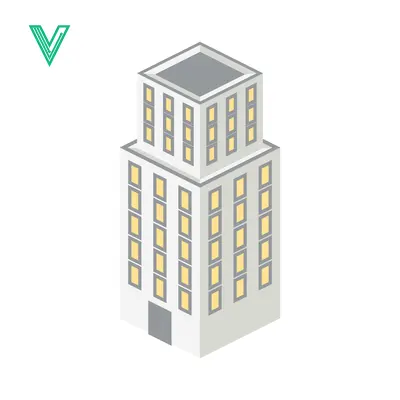 Modern Isometric Office Building Illustration