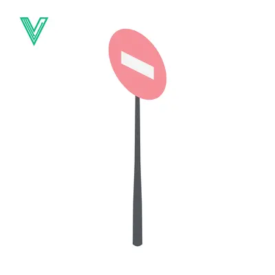 Aset premium populer: Red prohibition sign with white rectangle on a pole