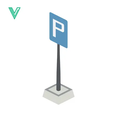 Isometric Parking Sign Icon Vector Illustration