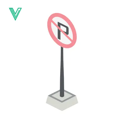 Aset desain premium: No Parking Sign Isometric Icon Vector Illustration