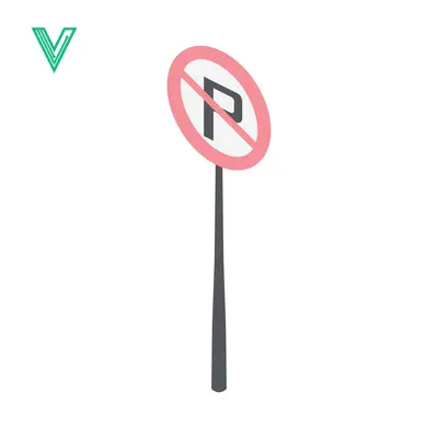 Popular premium asset: No Parking Sign Isolated on White Background