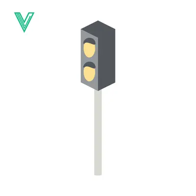 Isometric Traffic Light Signal Icon