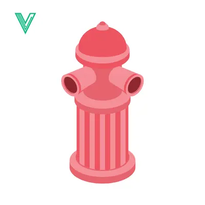Aset desain premium: Red Fire Hydrant Isometric Illustration