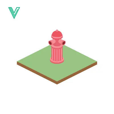 Popular premium asset: Isometric Pink Fire Hydrant on Green Square