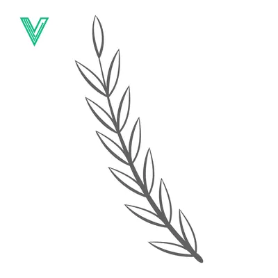 Minimalist botanical illustration of a delicate olive branch with leaves