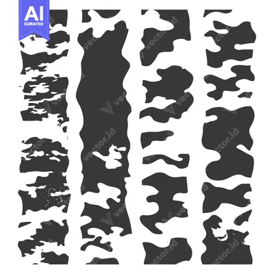 Aset premium populer: Abstract Black and White Camouflage Pattern