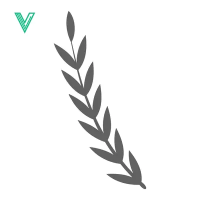 Minimalist botanical illustration of a single olive branch