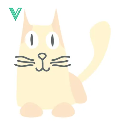 Cute cartoon cat illustration with simple design and pastel colors