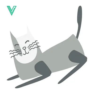 Cute cartoon cat stretching and relaxing in a playful pose