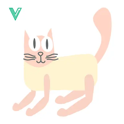 Cute cartoon cat illustration with pastel colors
