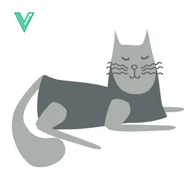 Minimalist Gray Cat Illustration Wearing a Dark Gray T-Shirt