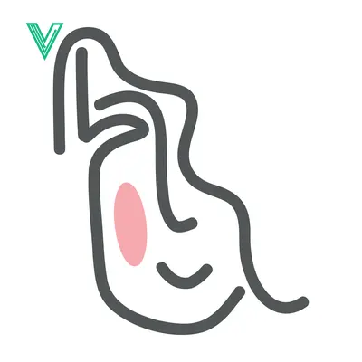 Aset premium populer: Minimalist Abstract Face Line Art with Pink Accent