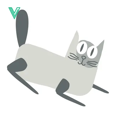 Cute Siamese Cat Illustration Playful Feline Character
