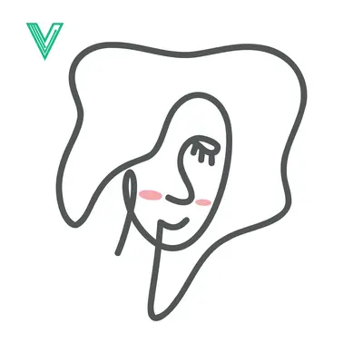 Minimalist Line Art Portrait of a Woman with Closed Eyes