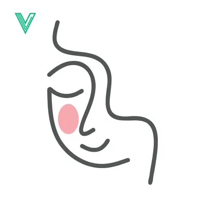 Aset premium populer: Minimalist Line Art Face with Pink Blush
