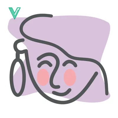 Abstract Minimalist Face Line Art with Pastel Accents