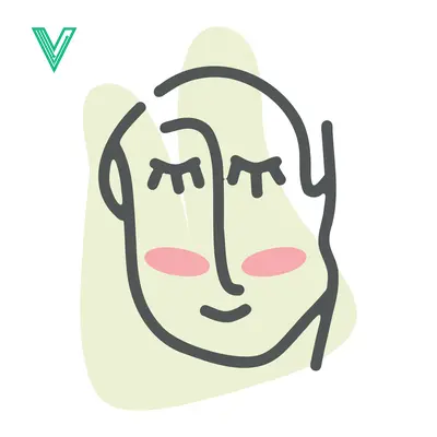 Aset desain premium: Minimalist Abstract Face Line Art with Soft Pastel Colors